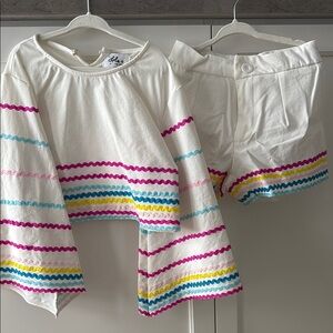 Lola & the Boys Rainbow wave short set